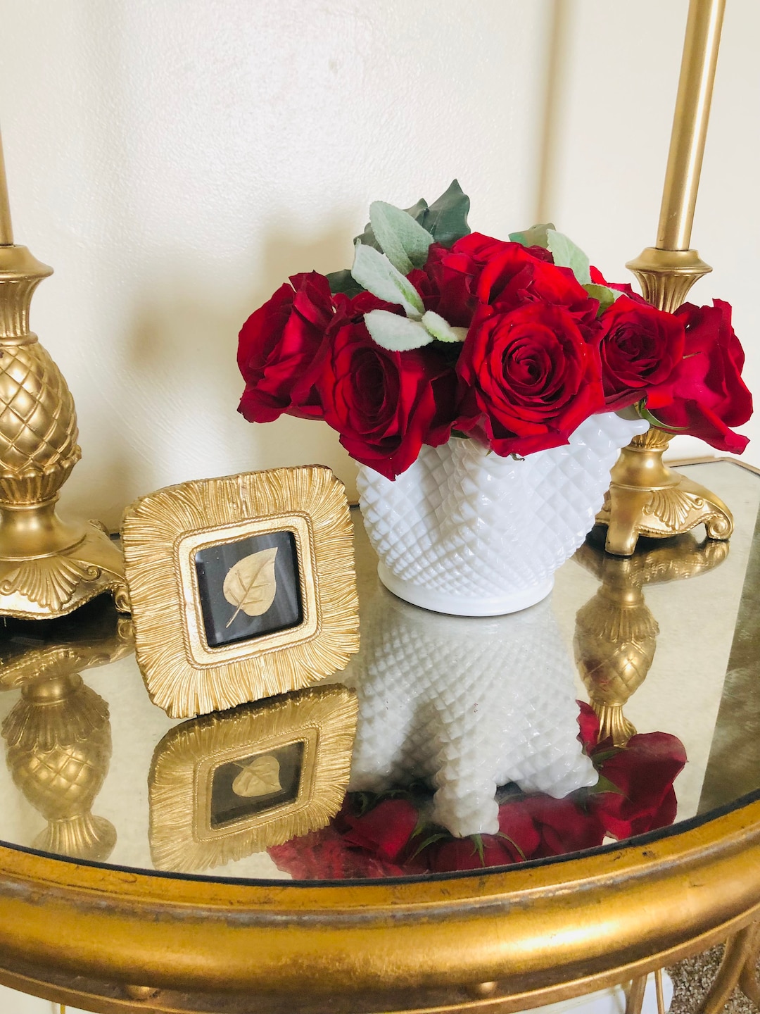 GOLD LEAF DECOR, Gold Fall Decor, Framed Leaf, Gold Frame, Gold