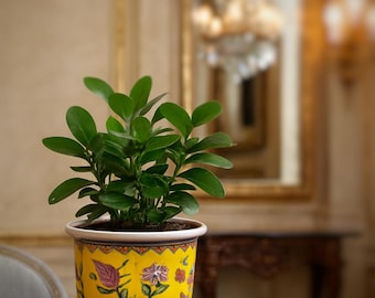 手作りの中国製陶器、黄桃色テーマの花瓶 ws1768E - Etsy 日本