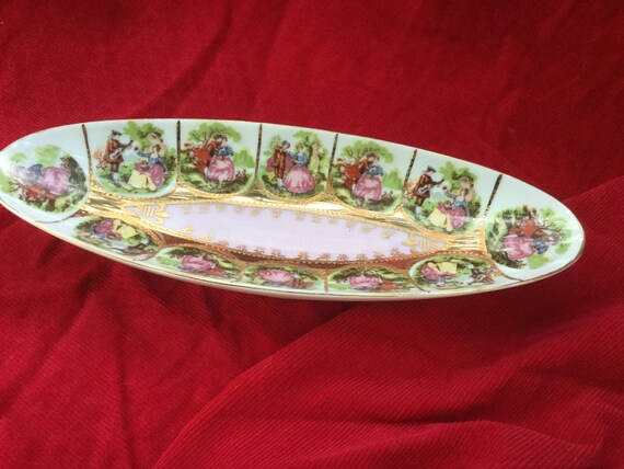 Candy Dish by Arnart, China of Japan, Pink Gold, Victorian Collectible,Gold Dish Il_570xn