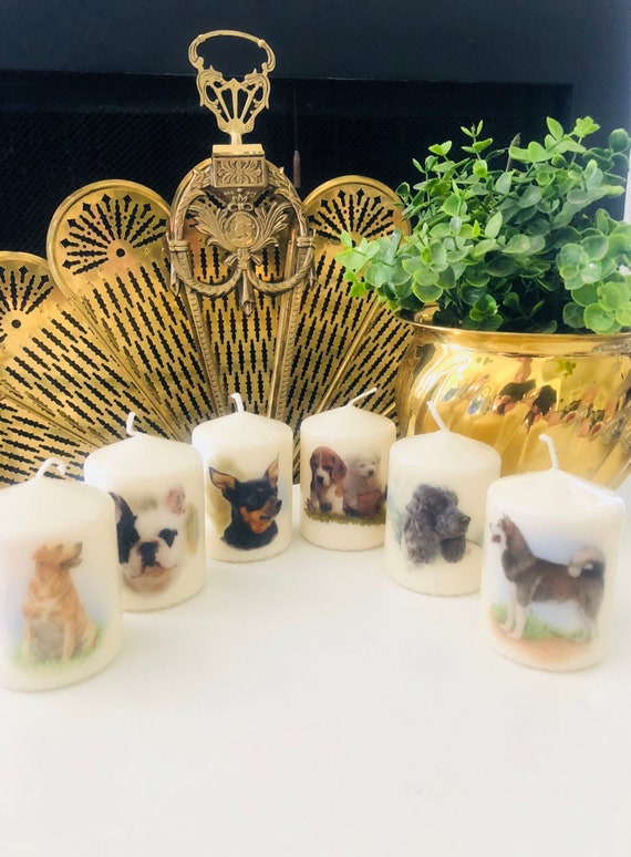 DOG PUPPY CANDLE, Labrador, Chihuahua, Husky, Bulldog, Spaniel, Puppies, Dog Lover Gift, Birthday Gift Ifea, Gift for Mom, Pet Candle, 3 1/4 Il_570xn