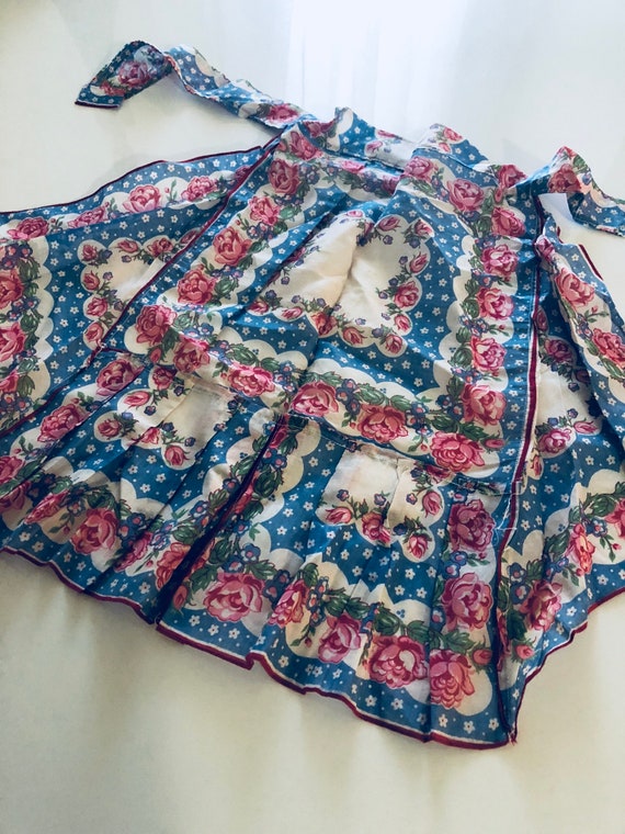 ROSE APRON VINTAGE Halfapron Cotton Vintage Small Il_570xn