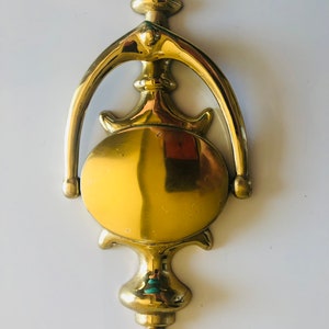 VINTAGE BRASS DOOR Knocker, Home Decor, Solid Brass, Front Door, Realtor Homebuyer, Golden Accent