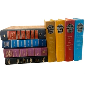 Vintage Books Set,Home library,Decorating with books,Wedding books decor,Collectible books,Shelf Decor, Hard Cover Book, coffee table book