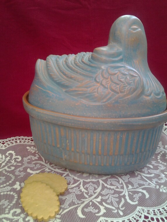 Ceramic Duck Casseroll, Cookie Jar, Bean Pot, Stoneware Big, Rustic Style Il_570xn