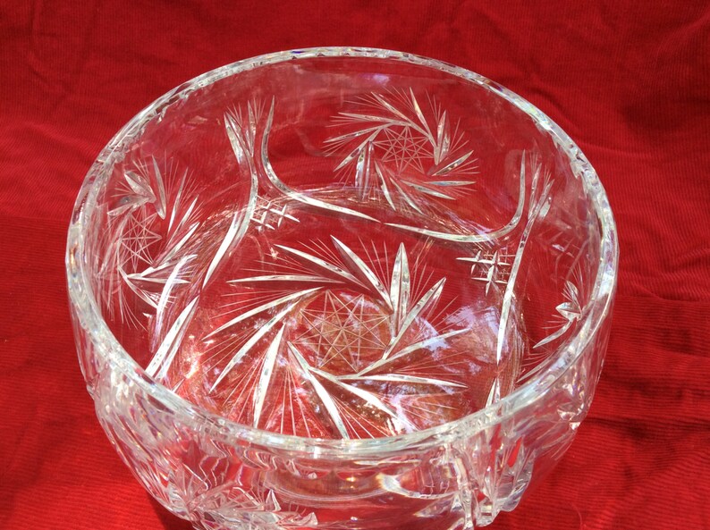 Bavarian Cut Crystal Flower Vase and Fruit Bowl Set Leaded Etsy