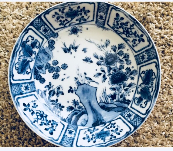 BLUE WILLOW, CHINOISERIE Decor, Soup Bowl Dish, Imari Garden Il_570xn