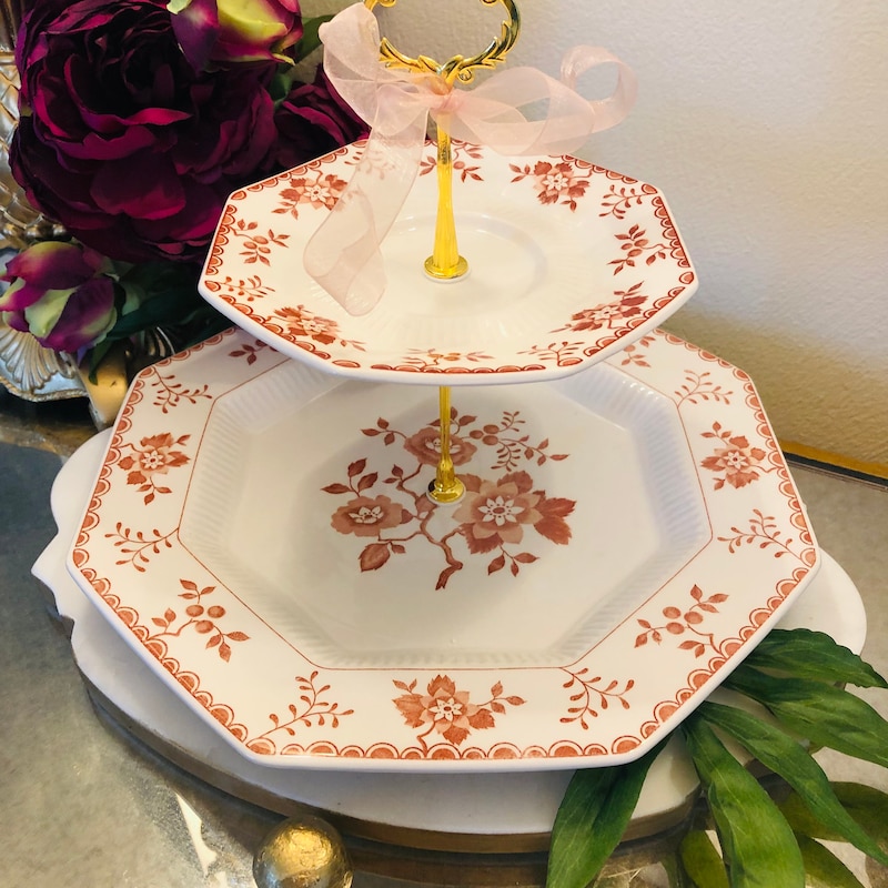 2 Tier Cake Stand - Etsy