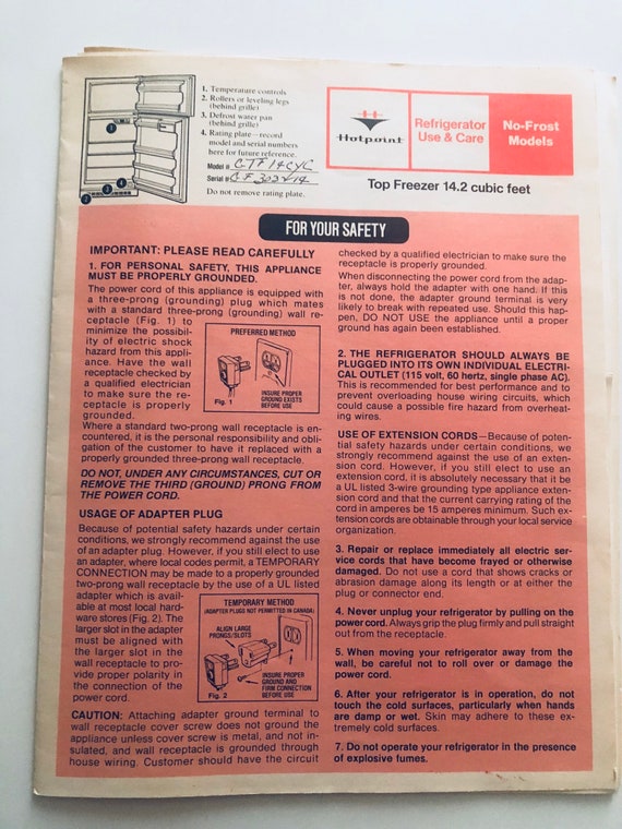 Hotpoint Serial Number
