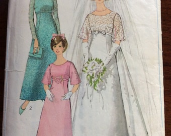 Vintage Simplicity 6825 Sewing Pattern Size 10 Wedding Dress