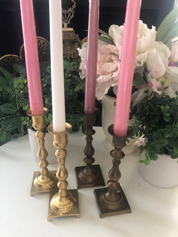 VINTAGE BRASS CANDLEHOLDERS Set Home Decor Il_570xn