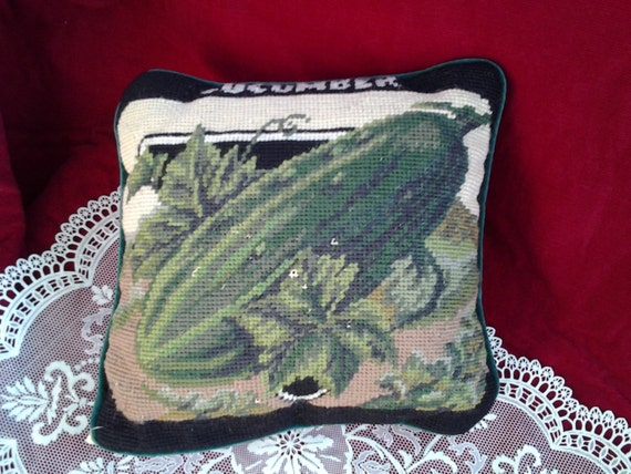 Cross Stitch Needlepoint,Decorative Pillow, Imperial Elegance Green Collectable Il_570xn