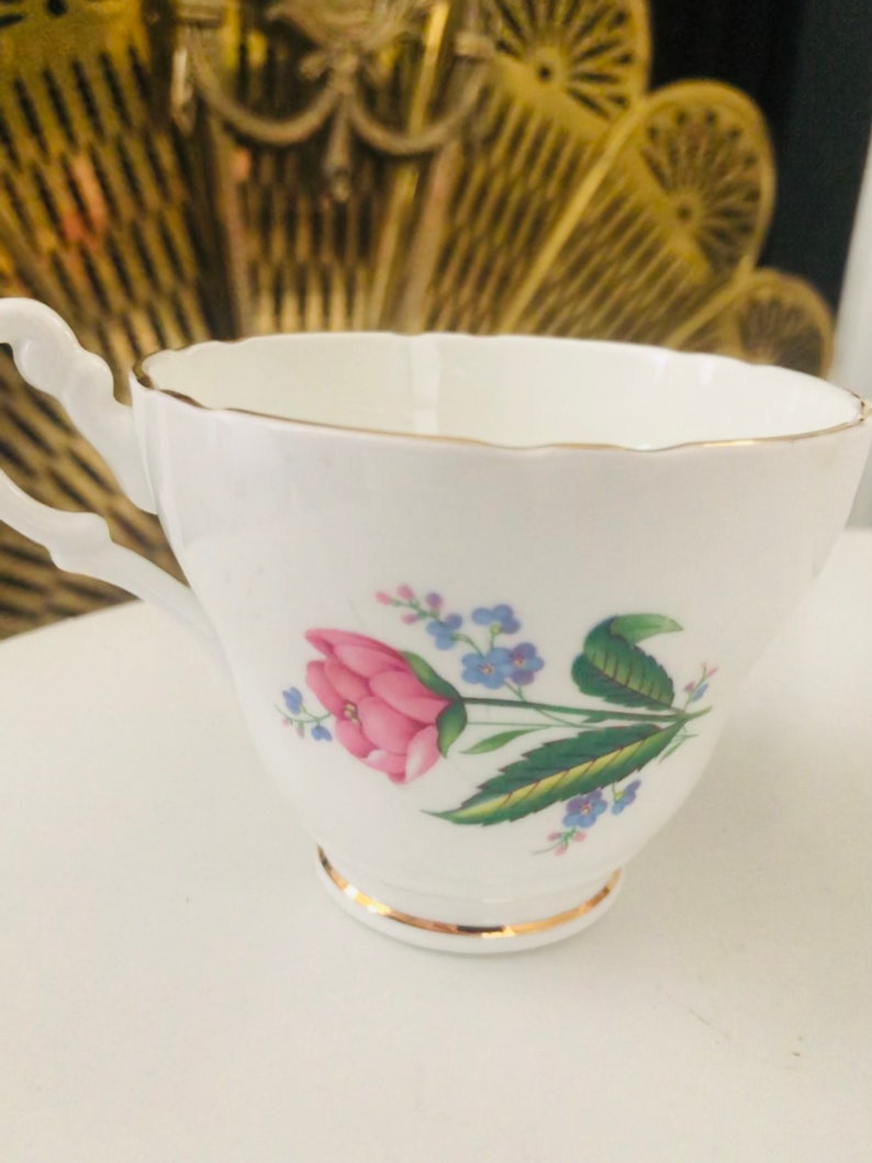 Regency Tea Set VINTAGE CUP SAUCER, Royal Regency, Tea Set Duo, Floral Porcelain, Bone ...
