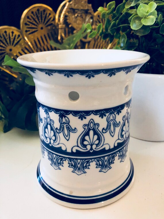 BLUE WHITE BOMBAY Warmer Chinoiserie Decor Candle Holder Il_570xn
