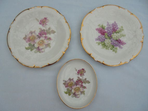 SCHUMANN PLATE, LILAC Time, Wild Rose, Scalloped Edge, Collectible Plates, Vintage Shabby Il_570xn