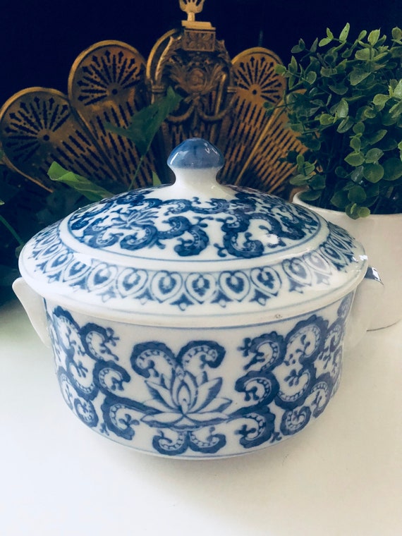 BLUE WHITE PAN Ceramic Branch Dinnerware Il_570xn
