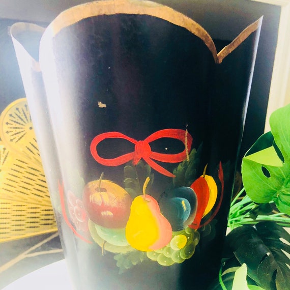 CACHEPOT PLANTER Waistbasket HANDPAINTED Vintage Home Decor Il_570xn