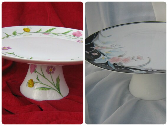 1 Tier Cake Stand, PEDESTAL Serving Platter, 10.5" WEDDING CAKE Server Il_570xn