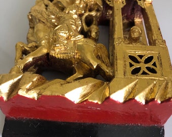 ANTIQUE CHINOISERIE CHIC Decor, Chinese Temple Wood Carving ANTIQUE CHINOISERIE CHIC Decor, Chinese Temple Wood Carving