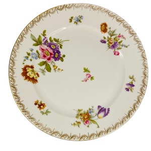 MEISSEN ROSENTHAL, VINTAGE Plate, Dinner Plate, Collectible Plate, Rose Floral, Classic Decor