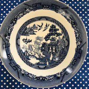 BLUE WILLOW, Jonson Brothers, Cereal  Bowl, Chinoiserie Chic, Asian Pagoda