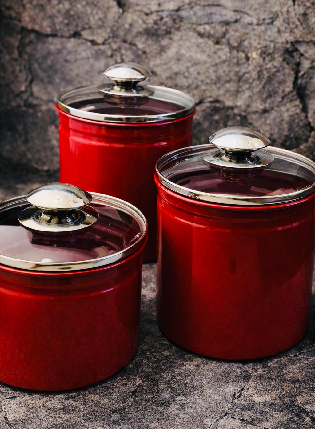 Enamel Canisters - Etsy