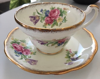 FOLEY TULIP CUP Saucer Set Vintage English Tea Room Bone China