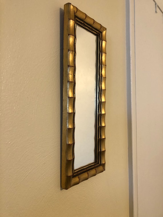 Vintage Boho Chic Style Bamboo Stick Wall Mirror