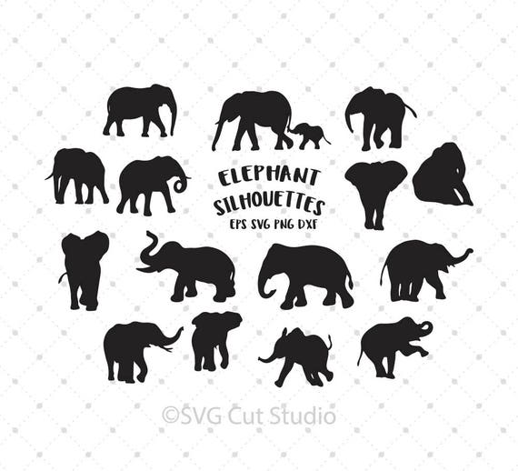 Download Elephant SVG Elephant Silhouette SVG Elephant cut files | Etsy