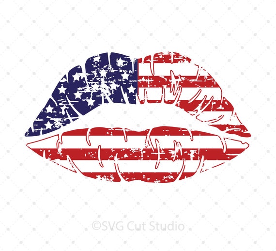 Download Distressed American Flag girl lips svg US flag svg 4th of ...