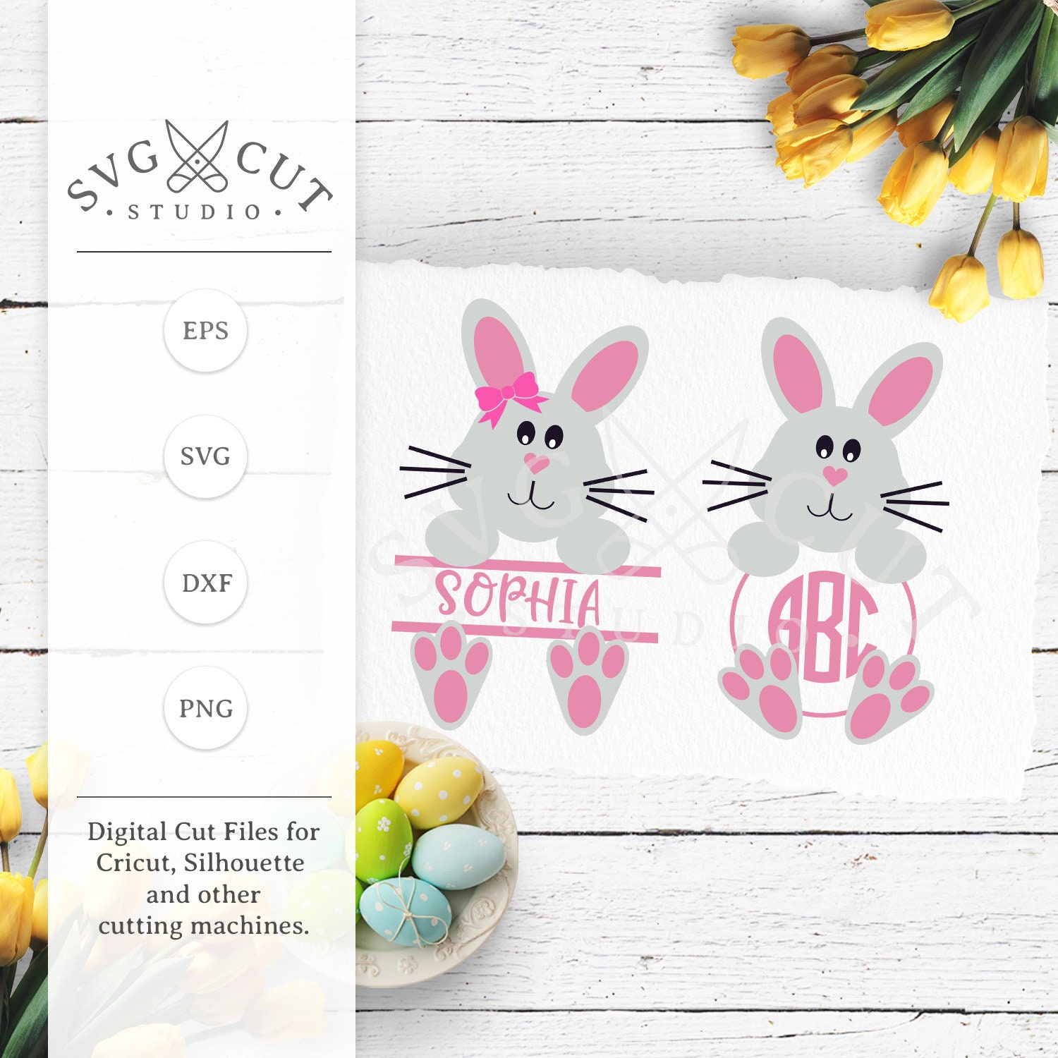 Download Easter Bunny SVG cut files Split Bunny SVG Easter Bunny | Etsy