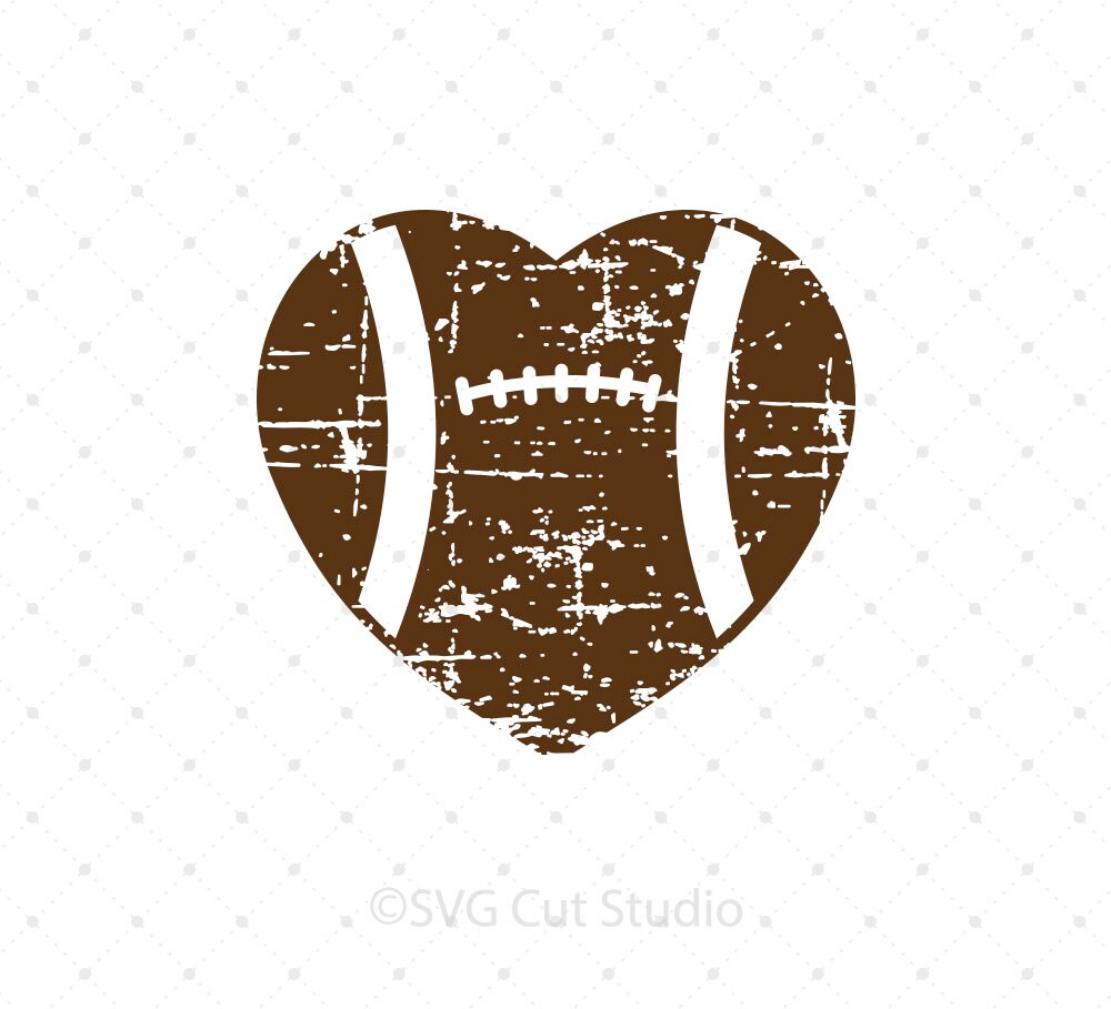 Download Distressed Football Heart svg American football svg Grunge ...
