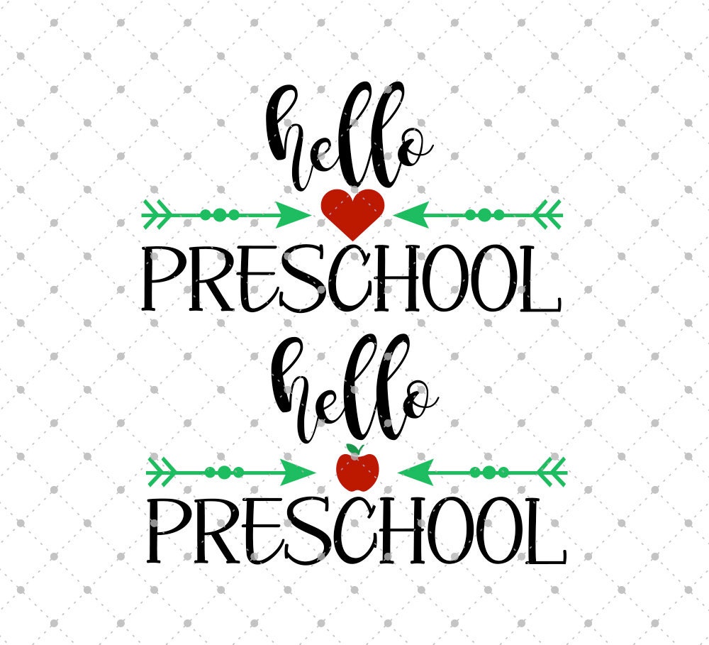 Download Preschool SVG Cut Files School SVG cut files Hello ...