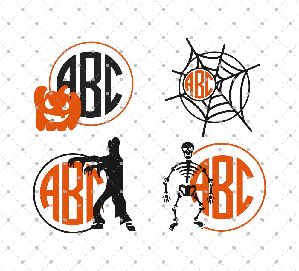 Download Halloween Monogram Frame svg cut files Halloween svg ...