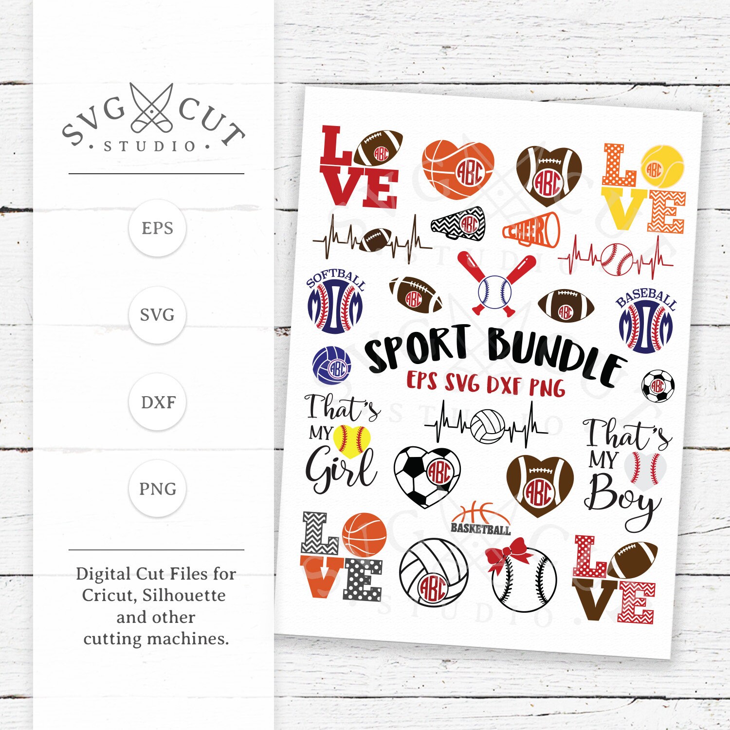 Sport Svg Bundle Sports Monogram Svg Baseball Football Etsy