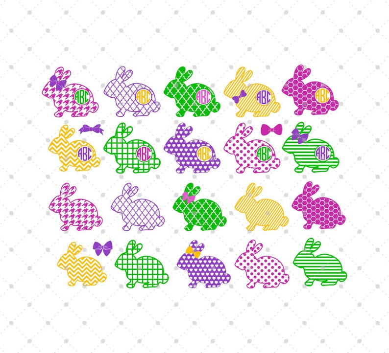 Download Easter Bunny Svg Cut Files Easter Svg Easter Monogram Svg Etsy