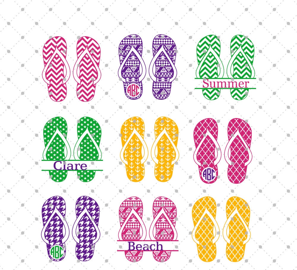 Download Summer Flip Flops SVG Cut Files Flip Flops SVG cut files | Etsy