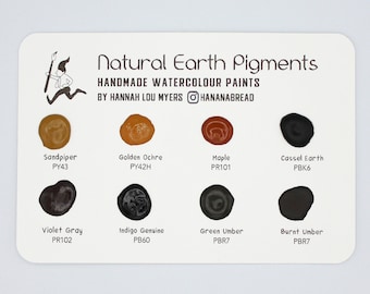 Handmade Natural Earth Watercolor Paint Dot Card Set