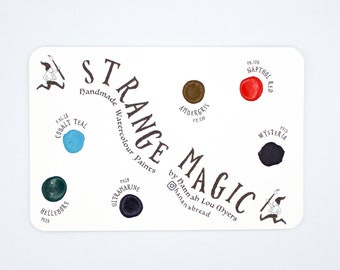 Handmade Watercolor Paint Dot Card: Strange Magic Colours