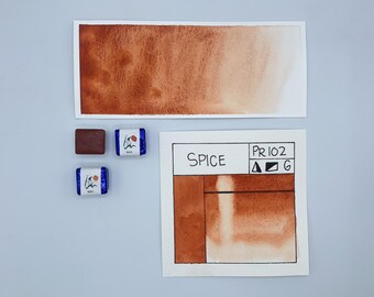 SPICE, Handmade Watercolor Paint, individual half pan watercolour, Coastal Dune inspired watercolours