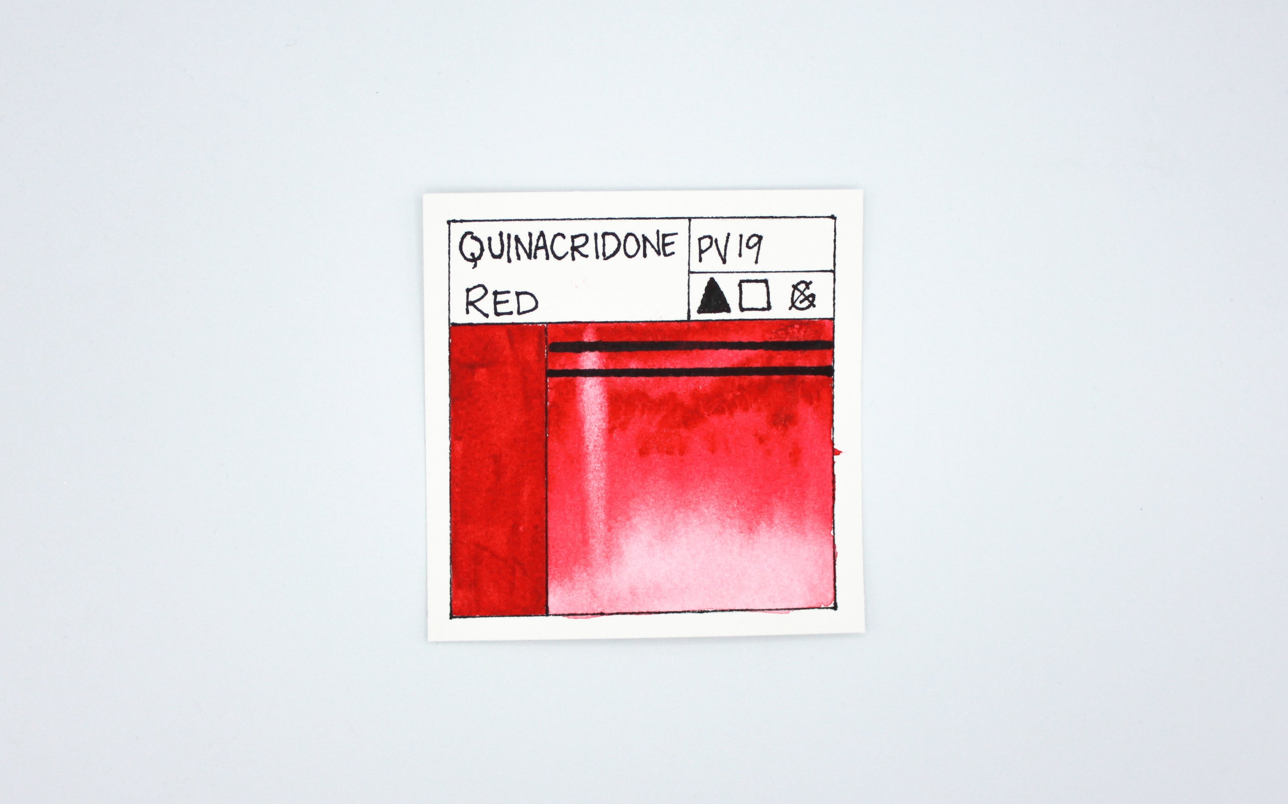 QUINACRIDONE RED, Handmade Watercolor Paint, individual half pan watercolour, Primary Colours