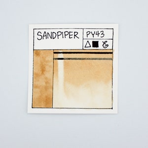 SANDPIPER, Handmade Watercolor Paint, individual half pan watercolour, natural earth pigment image 3