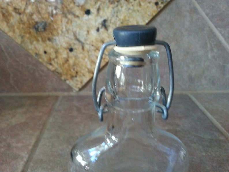 Vintage Swing Top Round 250 ML Bottle with Wire Bail Stoppers Etsy