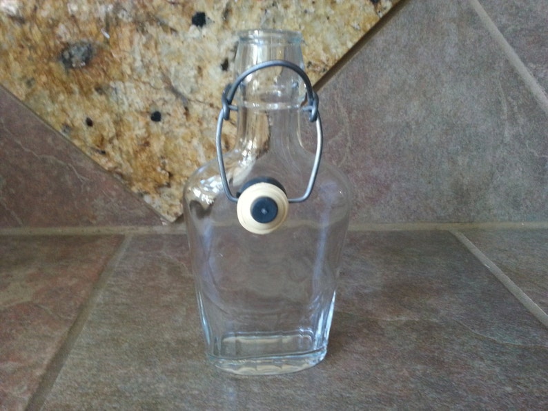 Vintage Swing Top Round 250 ML Bottle with Wire Bail Stoppers Etsy