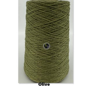Lofty Cotton 8/2 - 1lb Cones High Quality Ringspun, Combed Cotton - US Grown, Spun and Dyed Olive