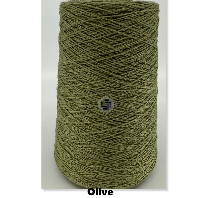 Lofty Cotton 8/2 - 1lb Cones High Quality Ringspun, Combed Cotton - US Grown, Spun and Dyed Olive