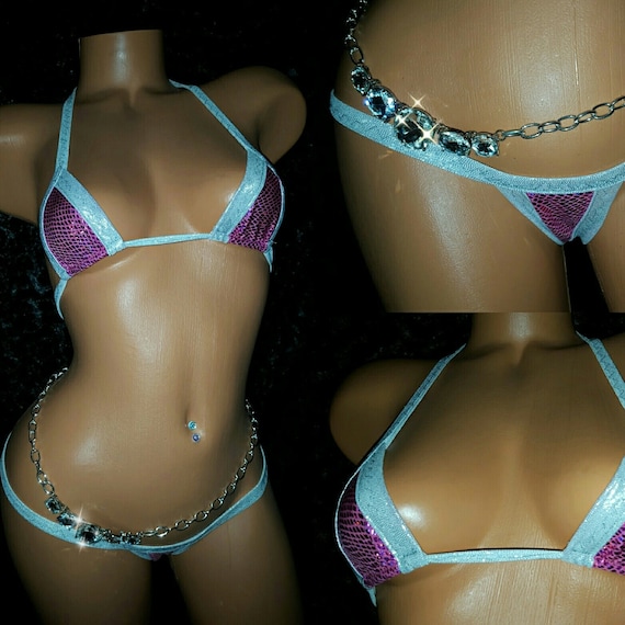 Etsy Etsy Stripper Clothes Two Piece Two piece thong set, high quality spandex, with elastic in the thong & lined crotch. Custom made!