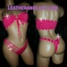 Exotic Custom Made Dancewear Mini Tube Top, ties front or back, Spider Thong, Stripper Outfit Stretch, Rhinestones,Embellished. Adjustable 