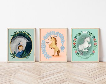 Digital Download Catholic Unicorn Prints for Gallery Wall