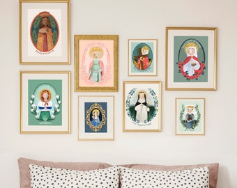 Digital Download Princess Saint Prints for Gallery Wall