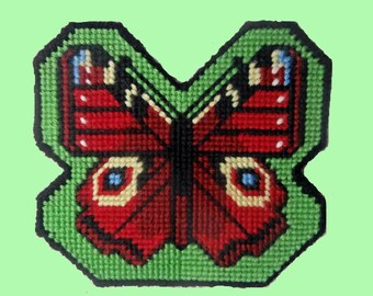 Yellow Black Wool Tapestry Felt Back Drink Coffee Mug Mat Cross Stitch Butterfly Coaster Birthday Housewarming Gift Table Decoration
